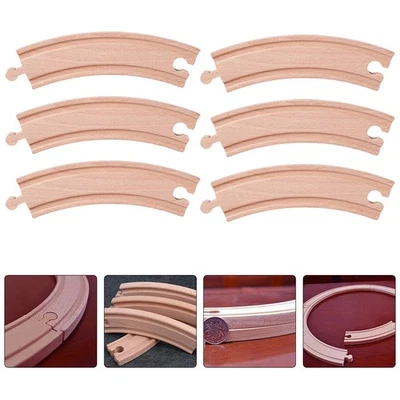 6PCS Holzstrecke Playthings Train Railway Spielzeug Bildungsspiele - Bild 1 von 4