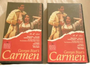 BIZET Carmen MARIA EWING Gino Quilico Luis Lima Zubin Mehta 2 x VHS tapes - Picture 1 of 4