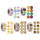 500Pcs/Roll Coffee Milk Round Thank You Stickers Adhesive Seal Labels
