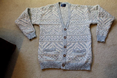 M VTG PENDLETON COUNTRY TRADITIONALS USA  WOOL COTTON BLEND CARDIGAN SWEATER - Image 1 of 4