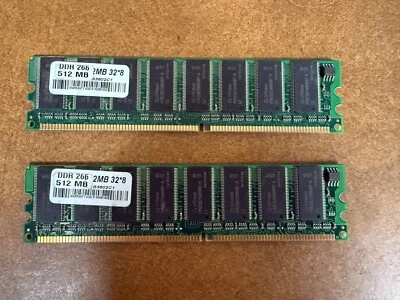 (2) Infineon 512MB DDR-266MHz 2MB 32*8 Memory - Image 1 of 3