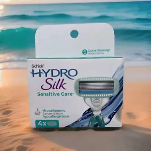 Schick Hydro Silk 5 Blade Sensitive Care Women's Razor Refills 4 Pack - Picture 1 of 3
