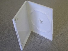 100 NEW HIGH QUALITY 14MM WHITE SINGLE DVD CASES-1096L MADE IN USA