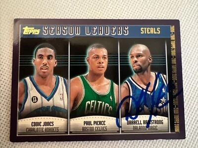 DARRELL ARMSTRONG ORLANDO MAGIC SIGNED AUTOGRAPHED 2000 TOPPS NBA CARD - Image 1 of 2