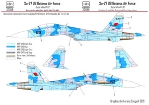Hungarian Aero Decals 1/32 SUKHOI Su-27 UB "FLANKER" BELARUS AIR FORCE - Picture 1 of 3
