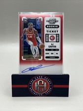 2022-23 Contenders Optic AJ Griffin RC Red Rookie Ticket Auto /99 Hawks ZZ