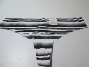 NWT Auden Womens Size M Panty Black/White Thong Invisible Edge Striped Lingerie - Picture 1 of 4