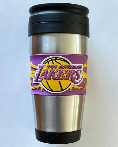 NBA Los Angeles Lakers Stainless Steel Travel Coffee Mug Cup Tumbler 16 oz 2nd Cover