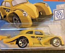 Hot Wheels Volkswagen Kafer Racer Yellow 46/250 Short Card 1 64 Scale Sealed New