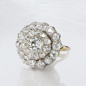 2.00 Ct Old European Cut Round Cut Lab Grown Diamond Ring 14K Yellow Gold - Picture 1 of 7