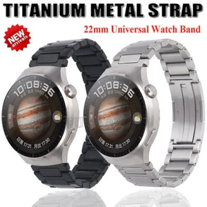 22mm Titanium Metal Watch Strap for Fossil Watch Universal Band Wrist Bracelet - Picture 1 of 24