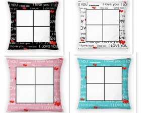 3D Sublimation Pillow Cases Covers with Full Back Declaration of Love Pattern - Picture 1 of 11