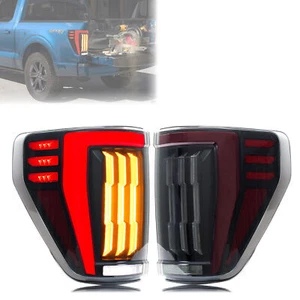 LED Tail Lights for Ford F-150 F150 XL STX 2021-2023 Black Rear Lamps Assembly - Picture 1 of 6