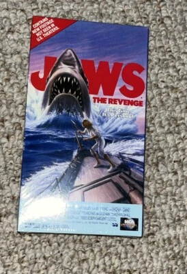 Jaws The Revenge (VHS, 1987, Film) Promo w/ New Footage MCA 1995 TORN BACK - Image 1 of 4