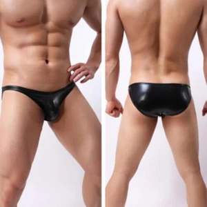 Mutandine mutandine uomo sexy rigonfiamento marsupio vita bassa lucido traspiranti - Foto 1 di 15