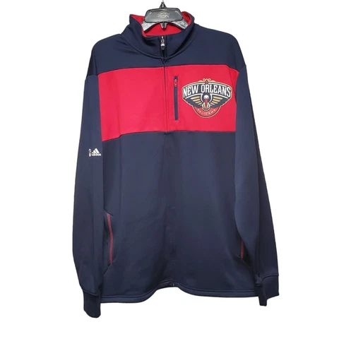Adidas New Orleans Pelicans Climawarm Full Zip Sweatshirt Jacket Size XL Cover