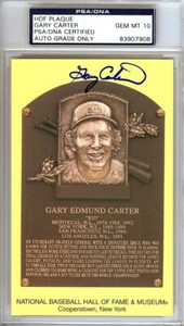 GARY CARTER AUTOGRAPHED HOF POSTCARD METS, EXPOS GEM MINT 10 PSA/DNA 106518 - Picture 1 of 1