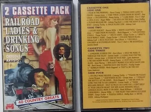 Various - Railroad, Ladies & Drinking Songs Aussie 38 Track Double Cassette EX - Picture 1 of 2