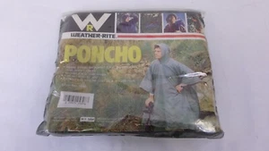 Vtg Weather Rite Multi-Purpose Heavy Gauge Waterproof Vinyl Green Poncho - Picture 1 of 4