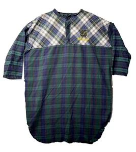 VTG Nortre Dame Irish PLAID SHIRT XXL Retro unisex adult plaid RARE A - Picture 1 of 5