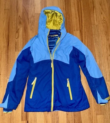Lands’ End Boys Winter Ski Coat and Jacket 2 In 1 Size Large 14-16 Blue *stain - Image 1 of 4