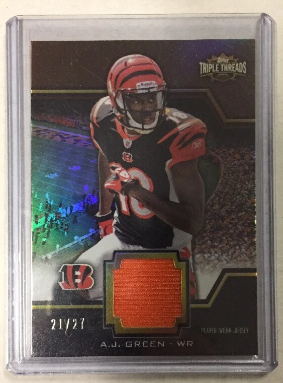 2011 Triple Threads A.J. GREEN Jersey RC #d 21/27 Bengals SP - Image 1 of 1
