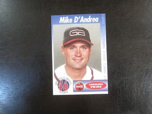 1995 Coca Cola Sports Print Greenville Braves Mike D'Andrea (B60) Atlanta Braves