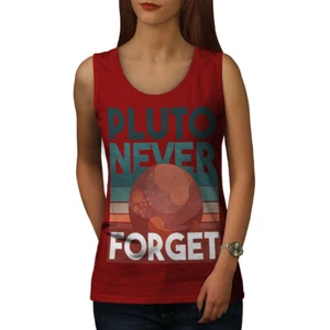 Wellcoda Pluto Never Forget Nostalgic Astronomy Damen Tanktop - Bild 1 von 22