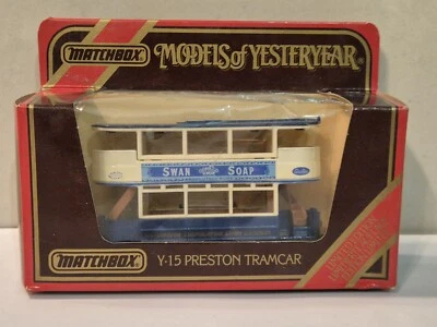 Matchbox Models of Yesteryear Y-15 Preston Tramcar Darlington Corp Swan Soap - Image 1 of 4