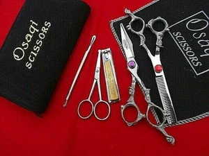 WRNTY_6" Dragon Handle Hairdressing Hair Cutting Scissors & Thinning(7" FULL) - Picture 1 of 11