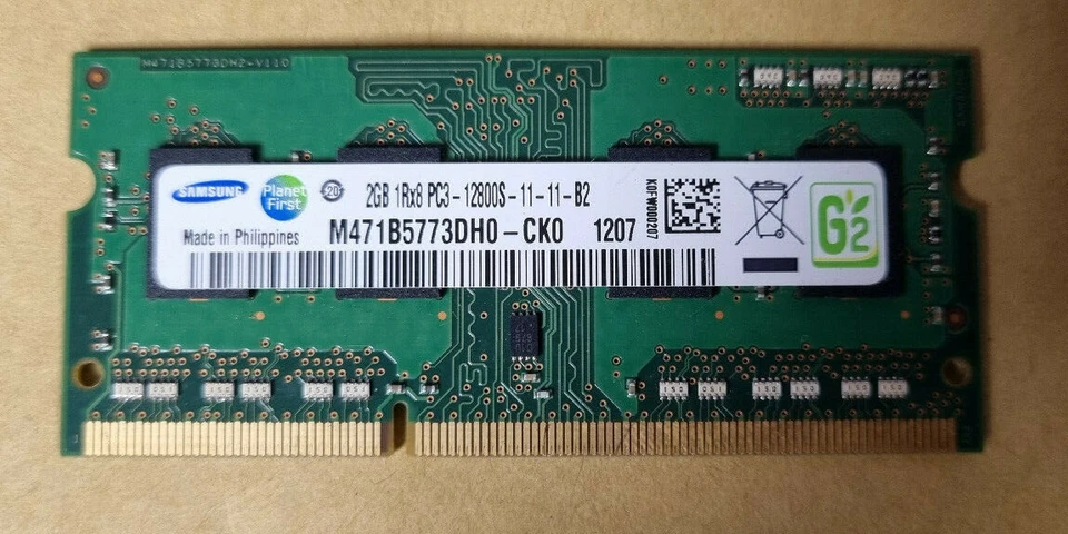 Samsung 2GB M471B5773DH0-CK0 PC3-12800S-11-11-B2 DDR3 Laptop Memory - Image 1 of 1