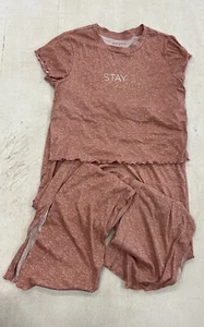 Acogedor conjunto de pijama rosa mediano Danskin Stay Hopeful - Imagen 1 de 10