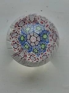 Miniatur Fratelli Toso? Closepack Millefiori Briefbeschwerer, siehe Beschreibung bitte - Bild 1 von 12