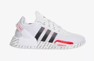 Adidas NMD R1 V2 White Red Boost Casual Shoes Sneakers Mens Size US 8 New ✅ - Picture 1 of 12