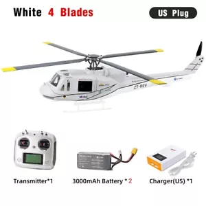 FlyWing UH1 V4 RC Helicopter GPS Altitude Hold 4 Propeller 2 Battery White - Picture 1 of 16