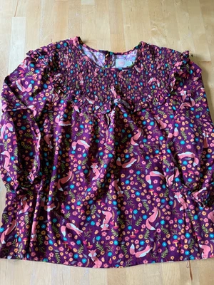 儿童狐狸图案罩衫,尺寸 L,深紫色 — 第 1/3 张图片