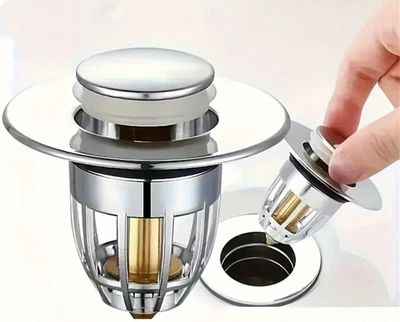 Universal Bathroom Sink Plug Stopper Wash Basin Core Bounce Up Drain FilterHome.
