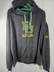Baylor University Vintage Sweater Mens Size 3XL Bears Black Green Stadium Hoodie - Picture 1 of 12