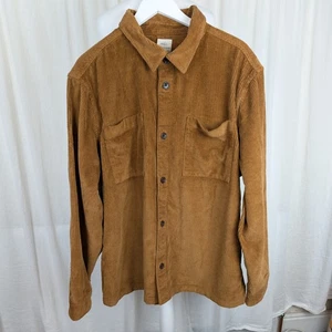 Marks & Spencer Corduroy Overshirt Toffee Brown Cotton Mens 2XL Chore Utility - Picture 1 of 14