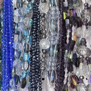 Bead lots Jewelry Making Lot Glass Beads - 16  Strands Mixed Large Med Crystal - Picture 1 of 18