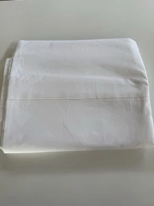Boll & Branch Signature Hemmed ~FLAT SHEET ~California King White Organic Cotton - Picture 1 of 7