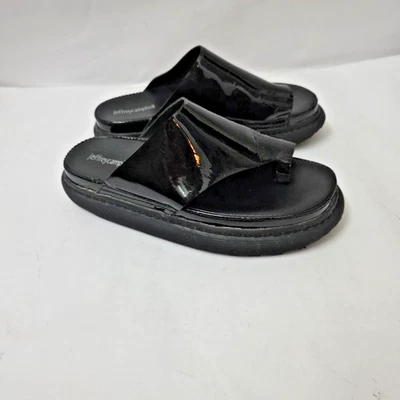 Sandalia plataforma Jeffrey Campbell Chopper charol negro Y2K talla 9 Foto 1 de 4