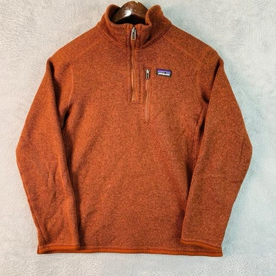 Patagonia Better Sweater 1/4 Zip Youth Boys XL 14 Burnt Orange Fleece Jacket - Image 1 of 4