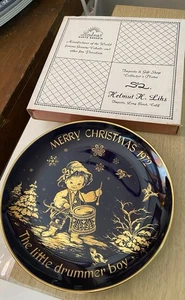 Vintage Lindner Kueps Bavaria 24 Carat Gold Plate The Little Drummer Boy 1972 - Picture 1 of 4