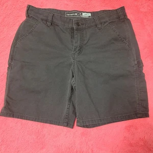 Carhartt Women's Loose Fit Cargo Shorts Gray Khaki Size 10  - Picture 1 of 5