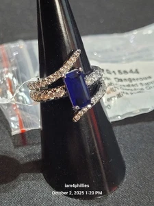 Anillo Bomb Party Sept RG15844 - Casi Peligroso, Talla 6 Zafiro sobre Hematita - Imagen 1 de 4