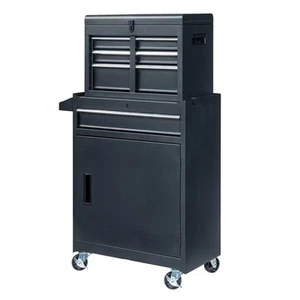2 in 1 Combination Rolling Storage with 4 Drawers, Bottom Cabinet Tool Chest New - Picture 1 of 9
