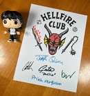 Stranger Things Hellfire Club Flyer Cast-Signed- 8.5x11- Autograph Reprints