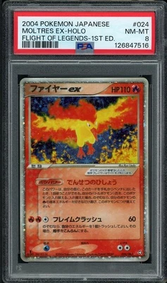 Moltres Ex 024/082 PSA 8 Flight of Legends Japanese - Image 1 of 2