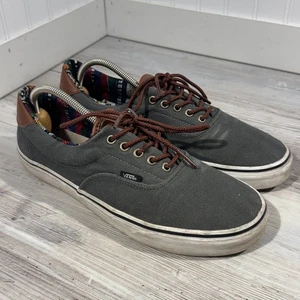 Vans Era 59 Zapato de Patinaje Franela Gris Carbón con Cuero Marrón Talla 12 - Imagen 1 de 11